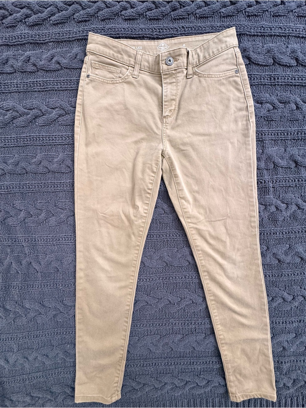 St. John's Bay Women's Khaki Jeans, Skinny Leg, Size 6